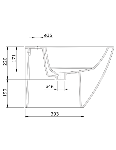 Bidé Con Orificios Para Tapa Blanco SANLIFE - UNISAN