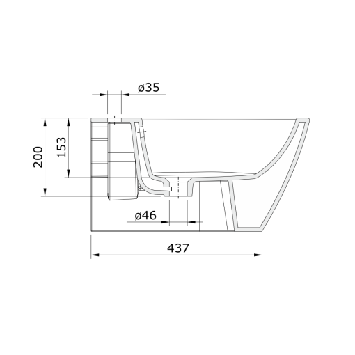 Bidé Suspendido Blanco SANLIFE - UNISAN