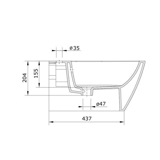 Bide Susp 56 C/Orific SANLIFE - UNISAN