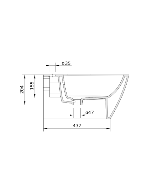 Bide Suspendido Con Orificios Para Tapa Blanco SANLIFE - UNISAN