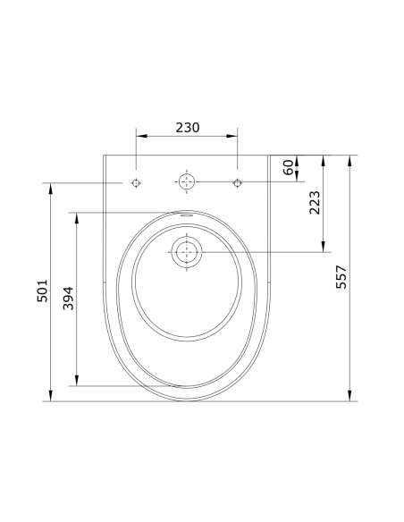 Bide Suspendido Con Orificios Para Tapa Blanco SANLIFE - UNISAN