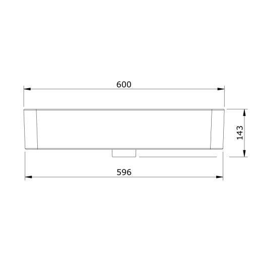 Lavabo Cuadrado/Rectangular Con Orificio Para Grifo SANLIFE UNISAN