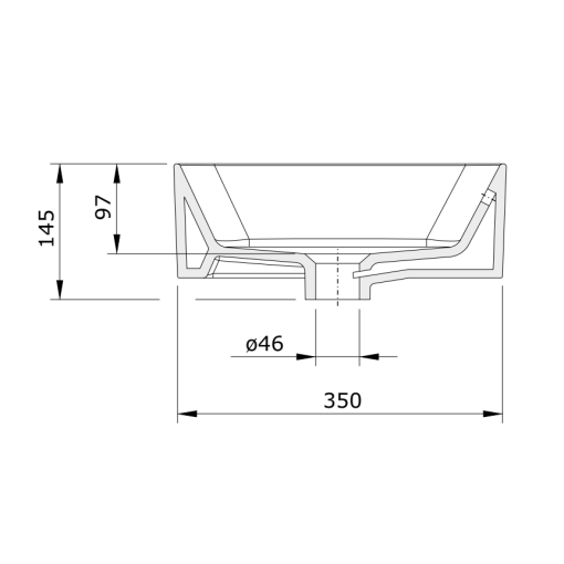 Lavabo Cuadrado/Rectangular Sin Orificio Para Grifo SANLIFE UNISAN
