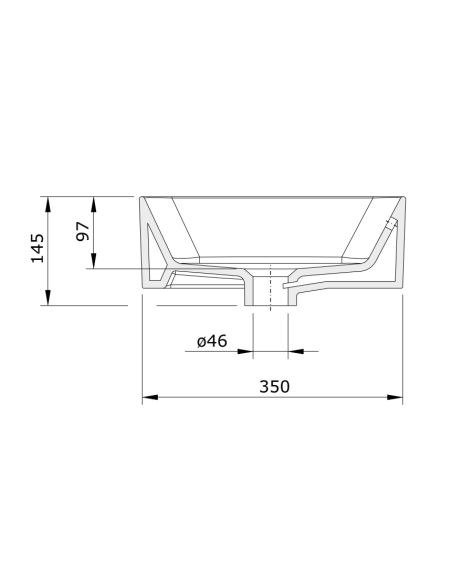 Lavabo Cuadrado/Rectangular Sin Orificio Para Grifo SANLIFE UNISAN