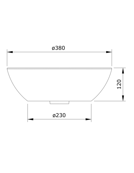 Lavabo Redondo Sin Orificio Para Grifo SANLIFE UNISAN