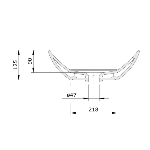 Lavabo Oval Sin Orificio Para Grifo SANLIFE UNISAN