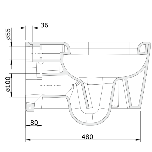 Inodoro Suspendido ADVANCE - UNISAN