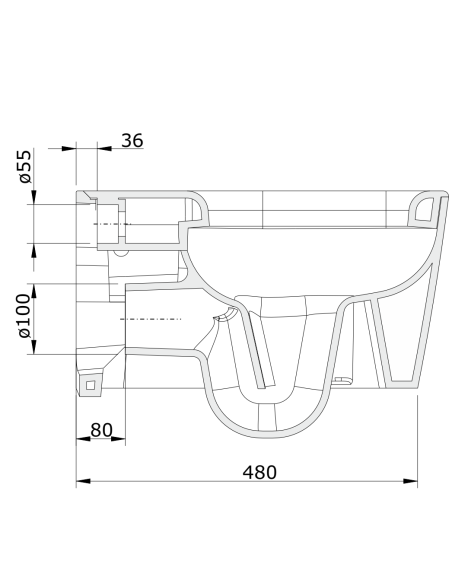 Inodoro Suspendido ADVANCE - UNISAN