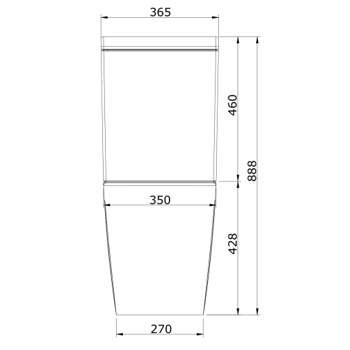 Inodoro C/B Dual Bco ADVANCE - UNISAN