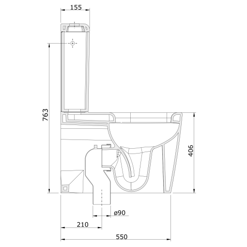 Inodoro Cisterna Baja ADVANCE - UNISAN