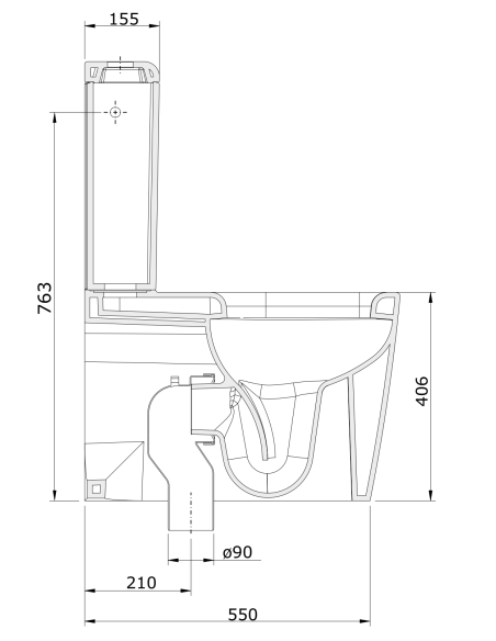 Inodoro C/B Dual Bco ADVANCE - UNISAN