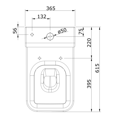 Inodoro C/B Dual Bco ADVANCE - UNISAN