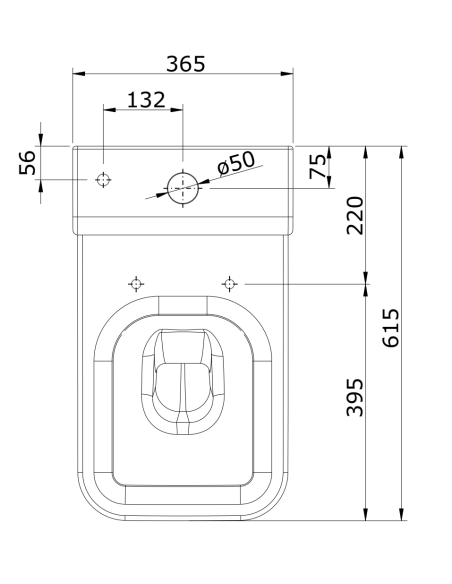 Inodoro C/B Dual Bco ADVANCE - UNISAN