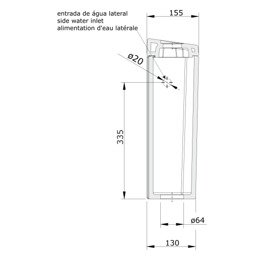 Cisterna Con Mecanismo De Descarga 60 URB.Y UNISAN
