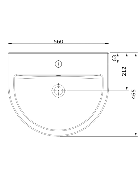 Lavabo De 56 Blanco URB.Y - UNISAN