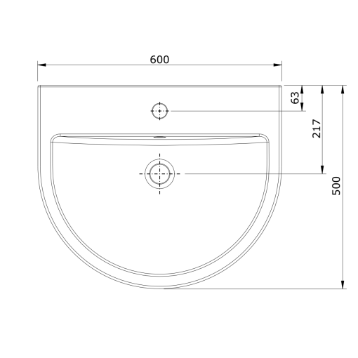 Lavabo De 56 Blanco URB.Y - UNISAN