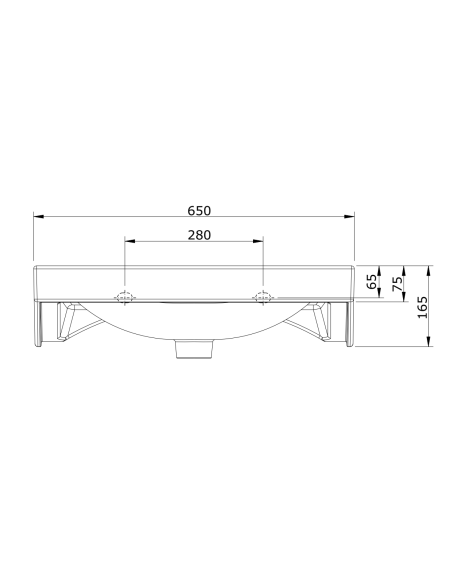 Lavabo Semi-Enc 65 Bco URB.Y - UNISAN