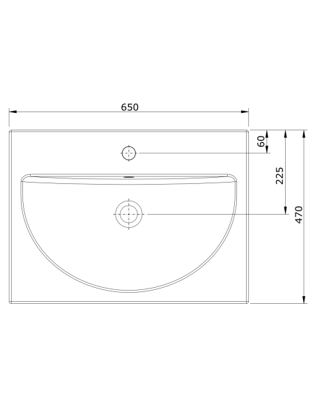 Lavabo Semi-Enc 65 Bco URB.Y - UNISAN