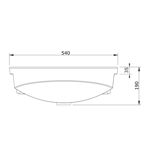 Lavabo Semi-Enc 54 Bco URB.Y - UNISAN