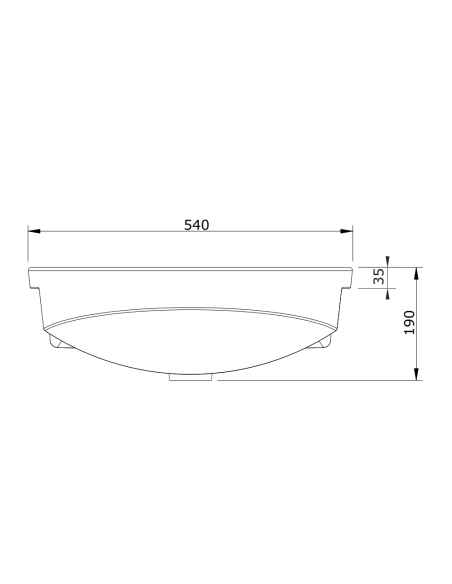 Lavabo Semi-Enc 54 Bco URB.Y - UNISAN