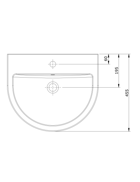 Lavabo Semi-Enc 54 Bco URB.Y - UNISAN