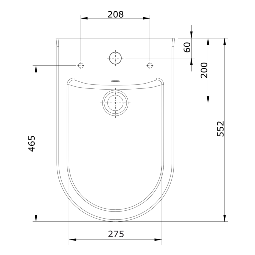 Bidé Con Orificios Para Tapa URB.Y  UNISAN