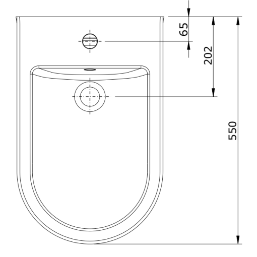 Bidé A Pared URB.Y  UNISAN