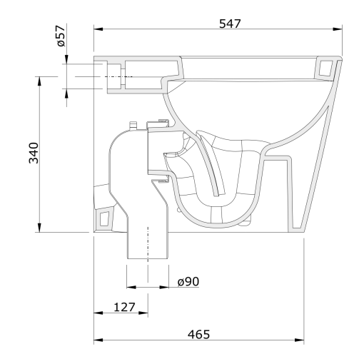 Inodoro De Cisterna Alta URB.Y PLUS - UNISAN