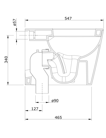 Inodoro De Cisterna Alta URB.Y PLUS - UNISAN