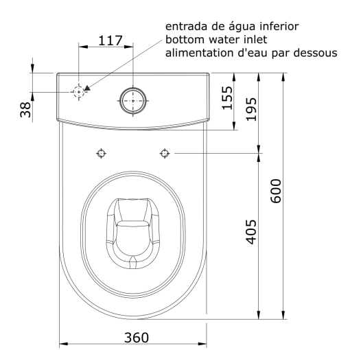 Inodoro De Cisterna Baja URB.Y PLUS - UNISAN