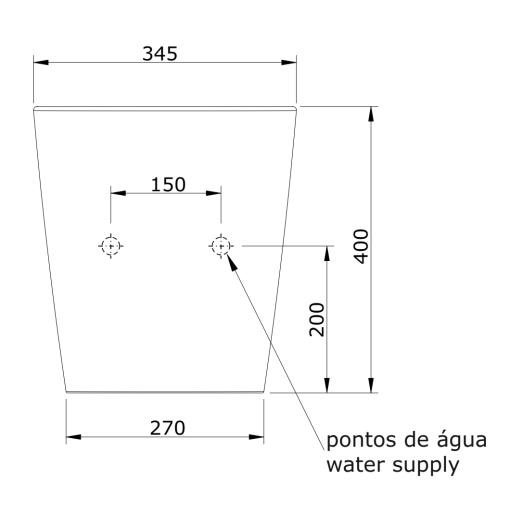 Bidé Con Orificios Para Tapa URB.Y PLUS - UNISAN