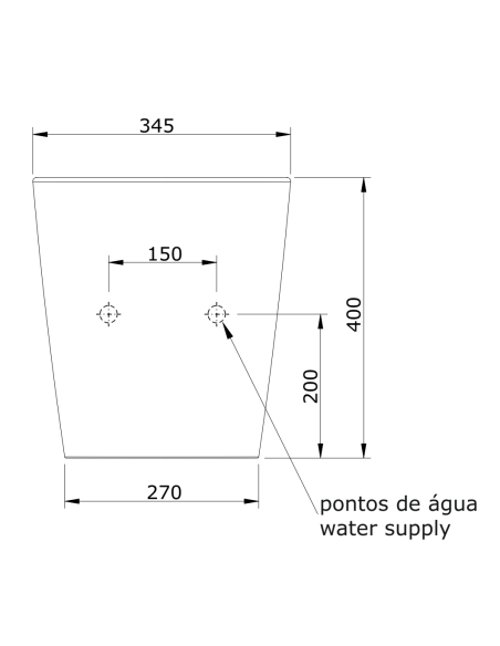 Bidé Con Orificios Para Tapa URB.Y PLUS - UNISAN