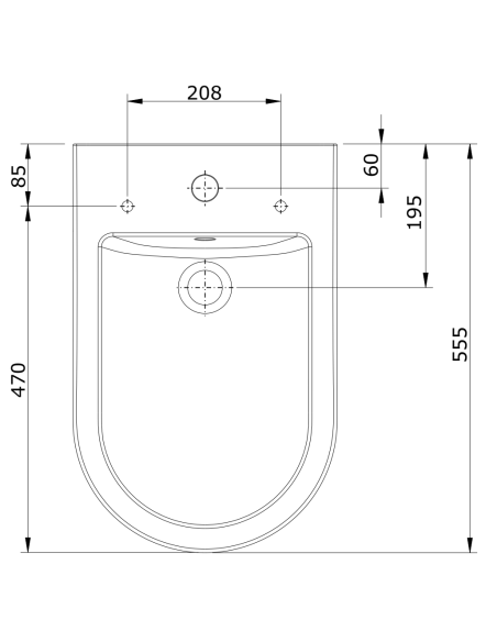 Bidé Con Orificios Para Tapa URB.Y PLUS - UNISAN