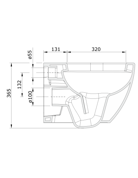 Inodoro Suspendido 50 SANIBOLD - UNISAN