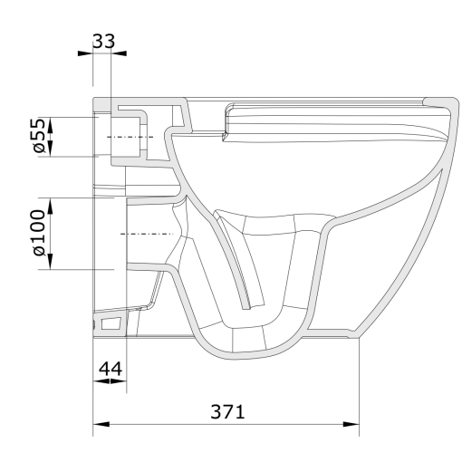 Inodoro Susp Rimflus SANIBOLD - UNISAN