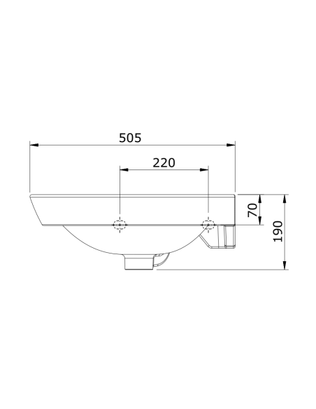 Lavabo Esq. 50 Bco EASY - UNISAN