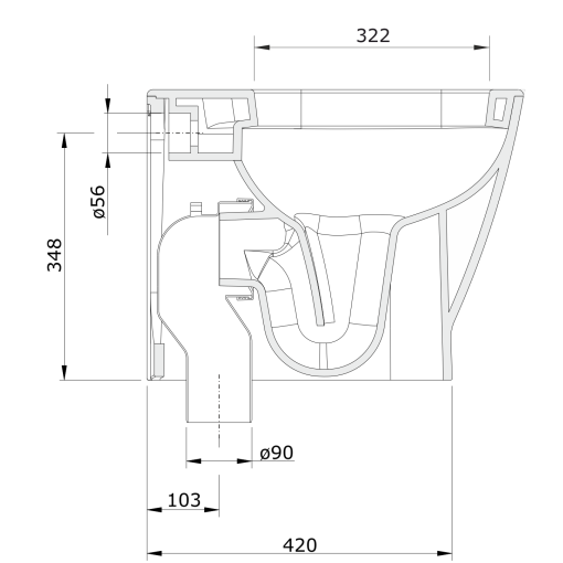 Inodoro Cisterna Alta LOOK - UNISAN