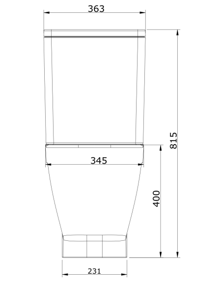 Inodoro Cisterna Baja LOOK - UNISAN