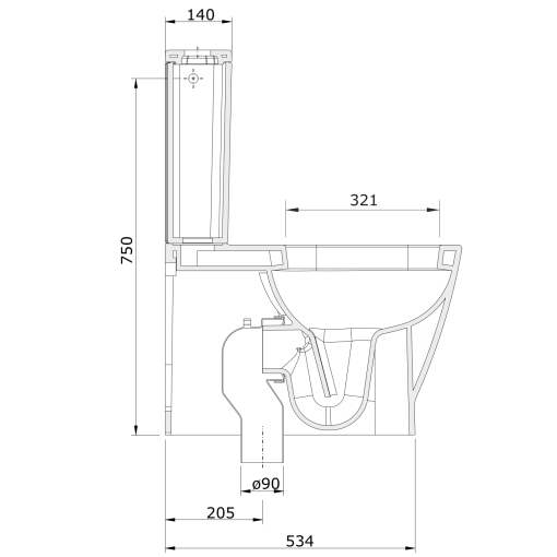 Inodoro Cisterna Baja LOOK - UNISAN
