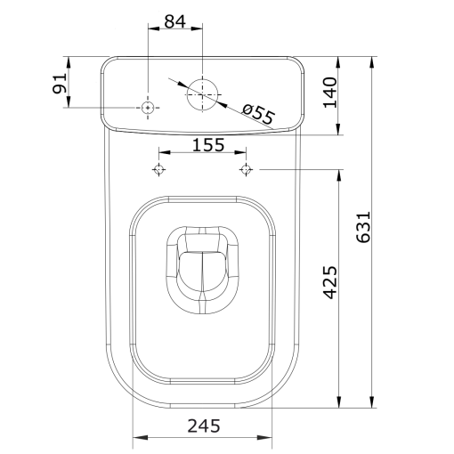 Inodoro Cisterna Baja LOOK - UNISAN