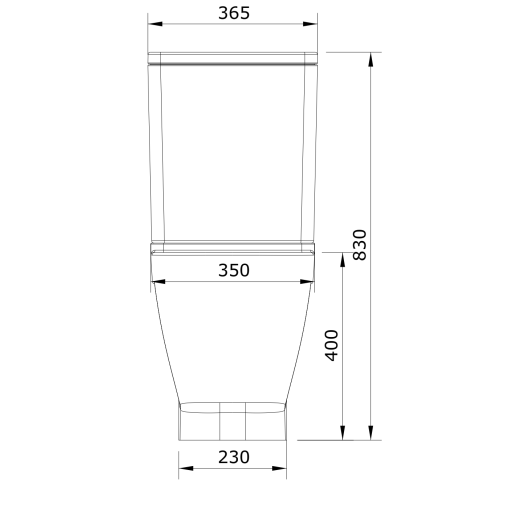 Inodoro Cisterna Baja Rimflush LOOK - UNISAN
