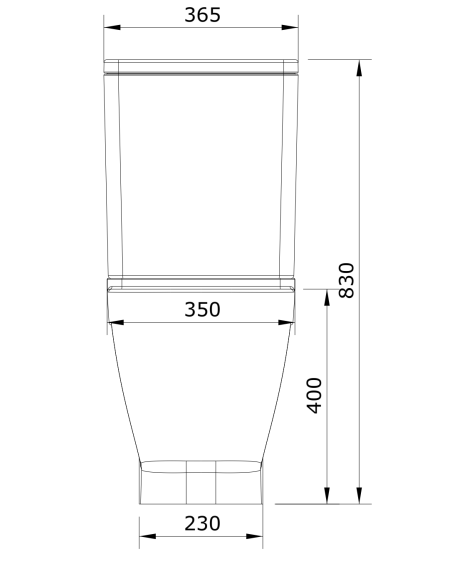 Inodoro Cisterna Baja Rimflush LOOK - UNISAN