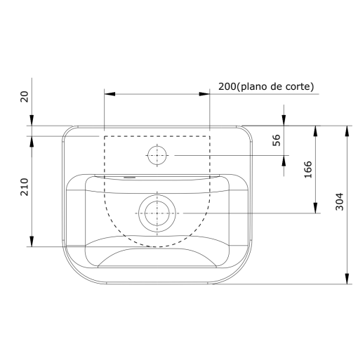 Lavabo A Pared LOOK - UNISAN