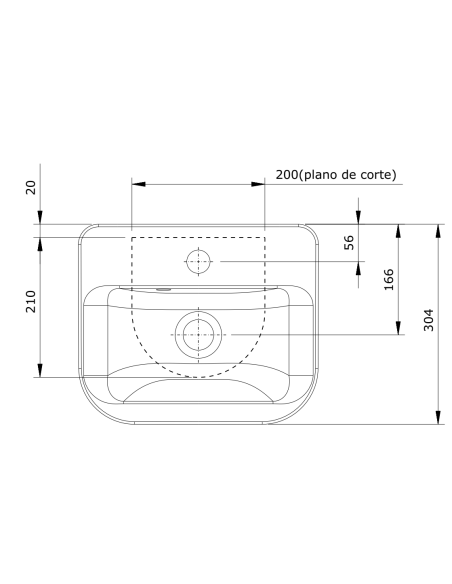 Lavabo A Pared LOOK - UNISAN