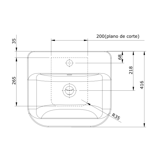 Lavabo 46 LOOK - UNISAN