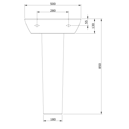 Lavabo 50 LOOK - UNISAN