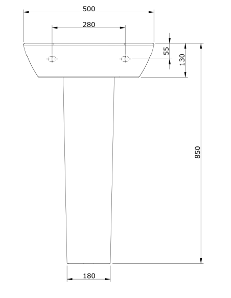 Lavabo 50 LOOK - UNISAN