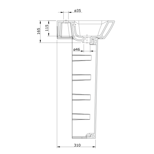 Lavabo 50 LOOK - UNISAN