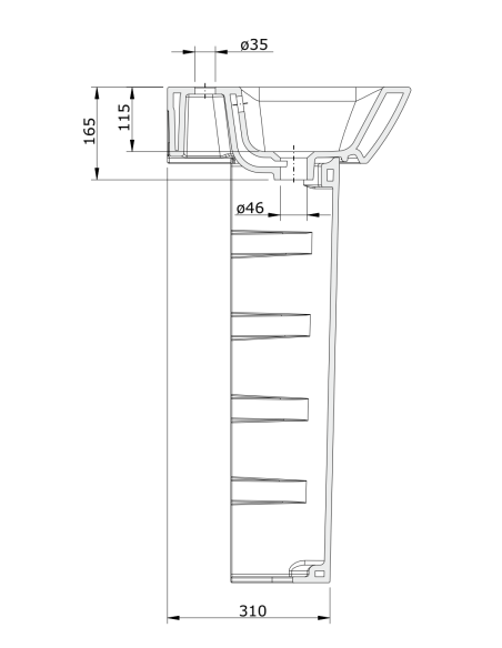 Lavabo De 50 Blanco LOOK - UNISAN
