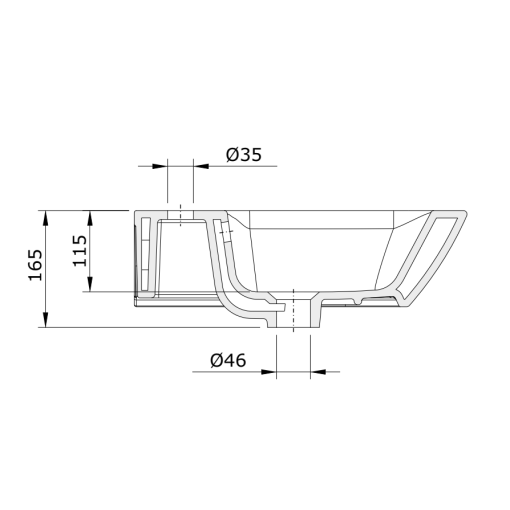 Lavabo 56 LOOK - UNISAN